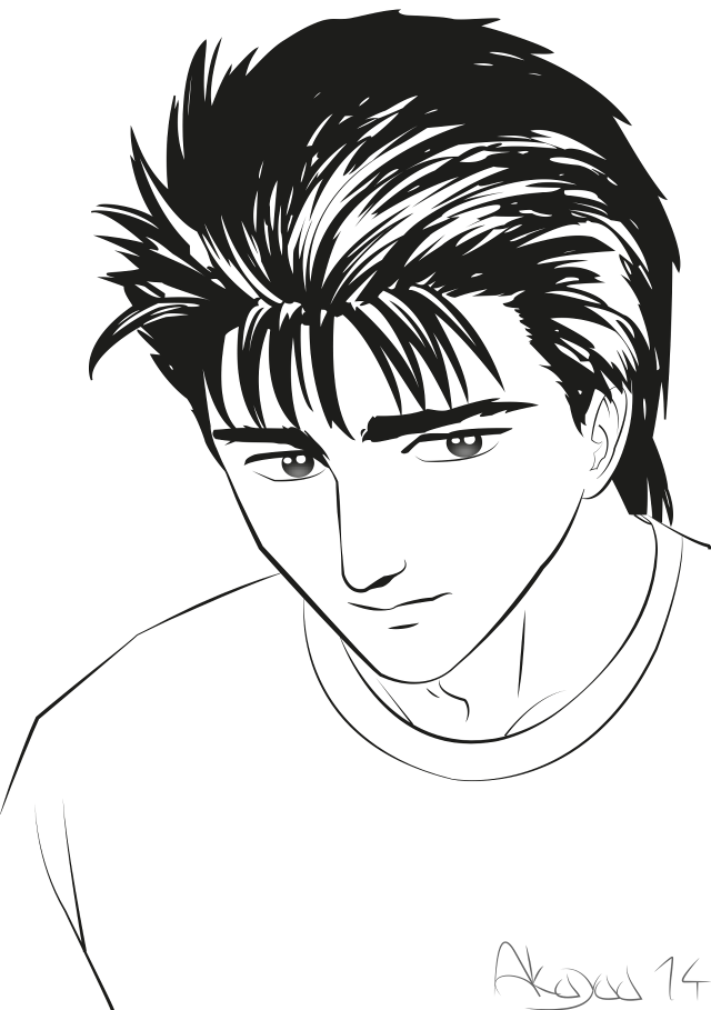 Man haircut face white shirt free wallpaper - medium preview image