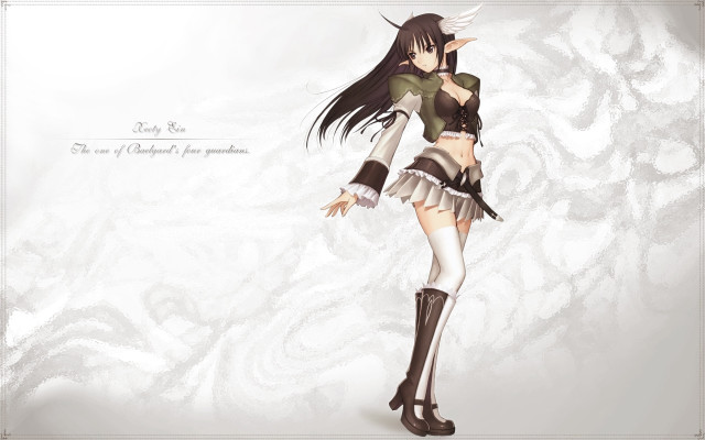 Woman short skirt boots white free wallpaper - medium preview image