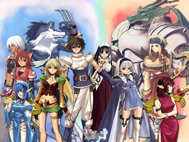 Anime girls rainbow dragon woman free wallpaper - medium preview image