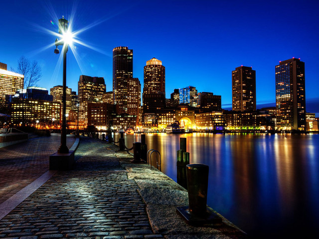City skyline night bright light #4 free wallpaper - medium preview image