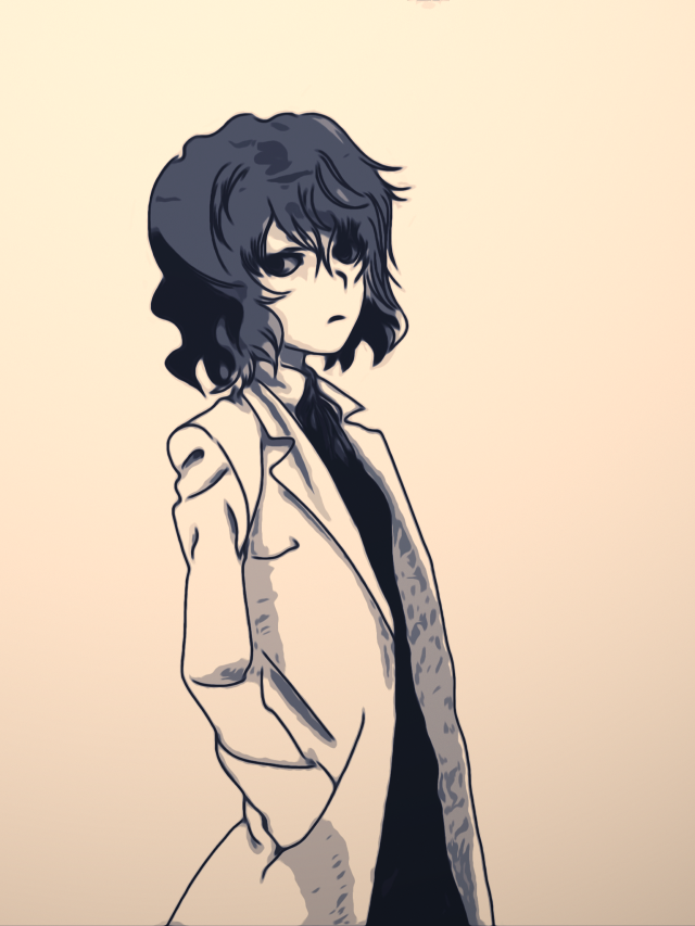 Woman trench coat tie moon free wallpaper - medium preview image