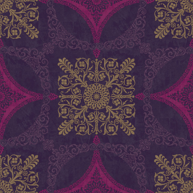 Purple gold flower black background free wallpaper - medium preview image