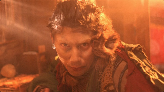 Man weird haircut fire battle free wallpaper - medium preview image