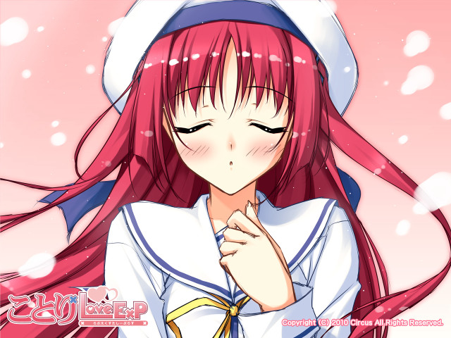 Red haired girl sailor outfit free wallpaper - medium preview image