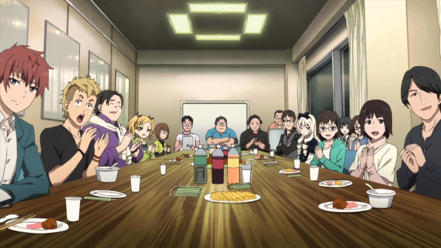 Group people sitting table food #6 free wallpaper - medium preview image