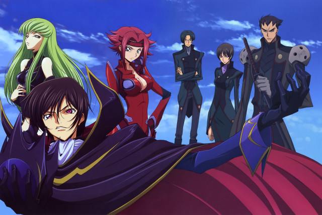 Anime characters blue sky suit free wallpaper - medium preview image