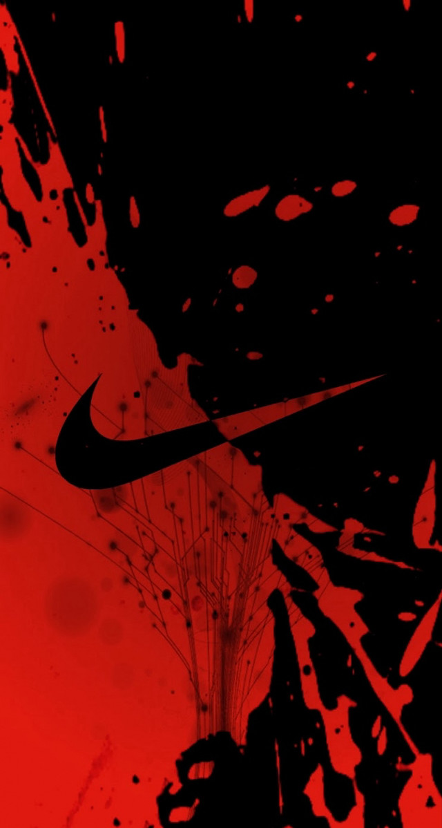 Red black painting person holding free wallpaper - medium preview image