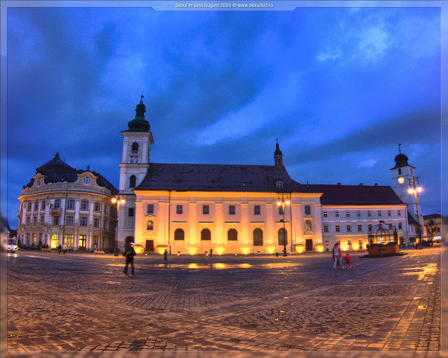 Large building clock tower night #30 free wallpaper - medium preview image