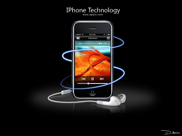 Cell phone blue light earphones free wallpaper - medium preview image