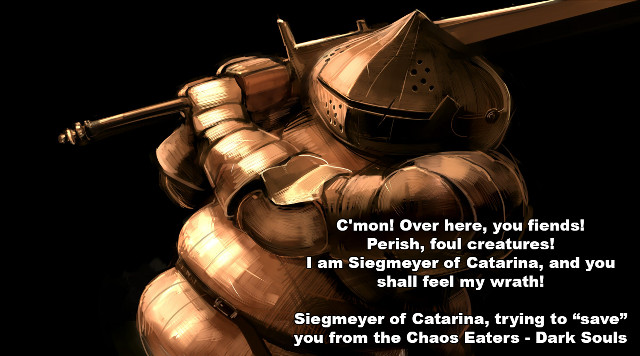 Knight holding sword quote below free wallpaper - medium preview image