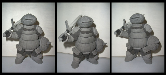 Paper turtle sword holding model free wallpaper - medium preview image