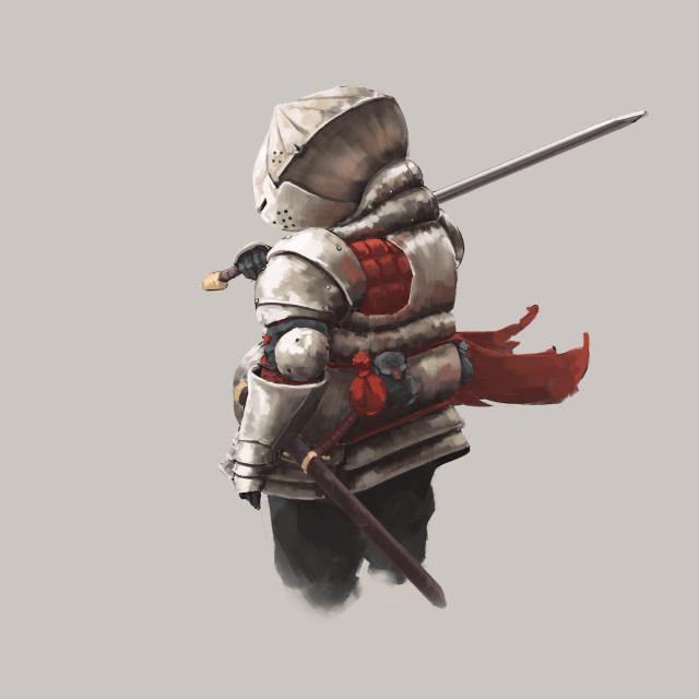 Man armor sword shield red free wallpaper - medium preview image