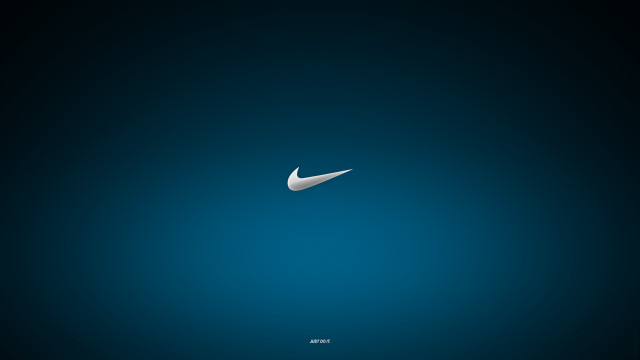 Nike blue background black logo free wallpaper - medium preview image