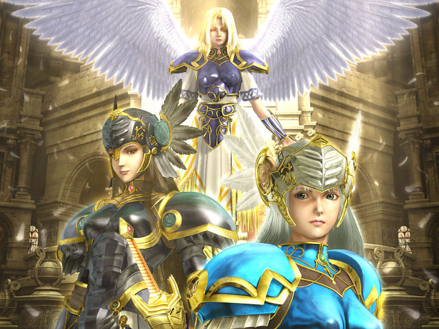Women armor wings angel above free wallpaper - medium preview image