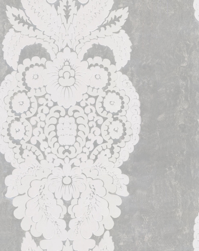 White gray wallpaper large flower free wallpaper - medium preview image