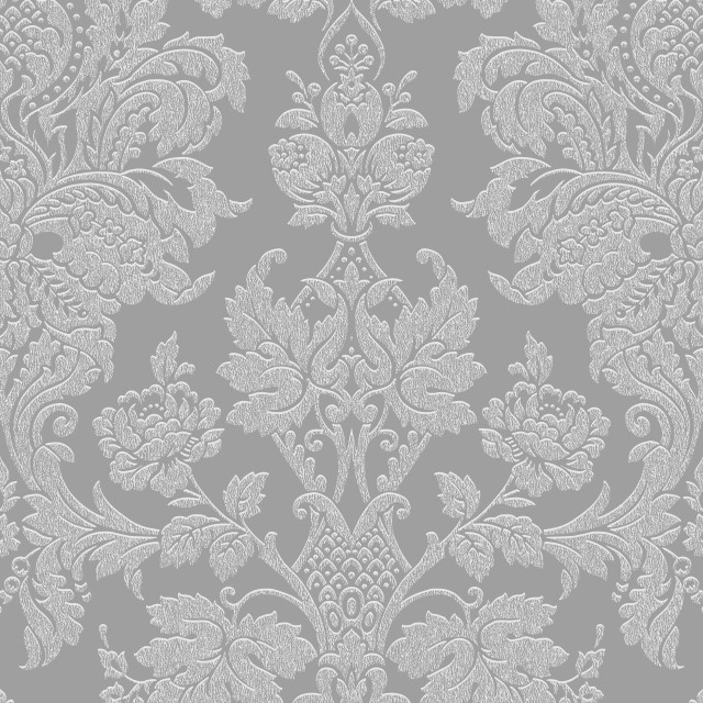 Gray white floral wallpaper design #3 free wallpaper - medium preview image