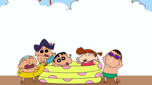 Cartoon characters pool water sky free wallpaper - medium preview image