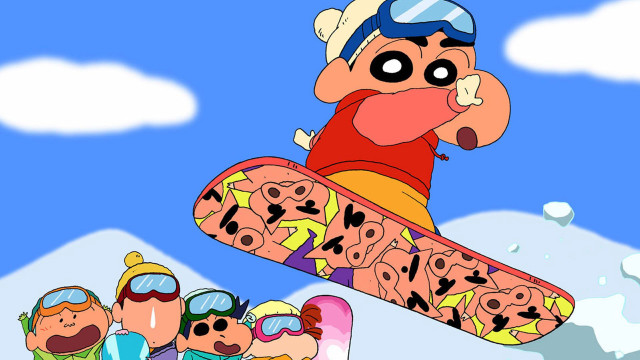 Cartoon character snowboard trick snowbank free wallpaper - medium preview image