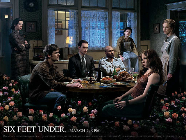 Group people table flowers room free wallpaper - medium preview image