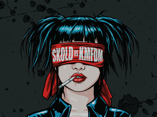 Woman cigarette blindfold eyes read free wallpaper - medium preview image