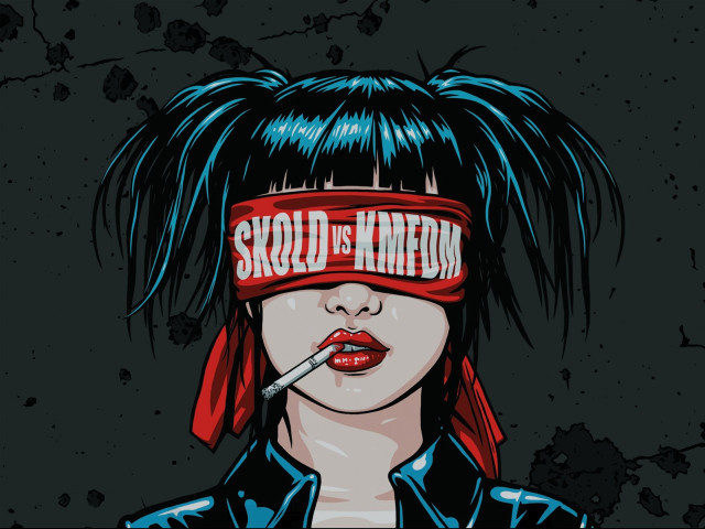 Woman cigarette blindfold eyes reading free wallpaper - medium preview image