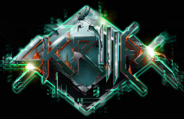 Geometric neon artwork black background free wallpaper - medium preview image