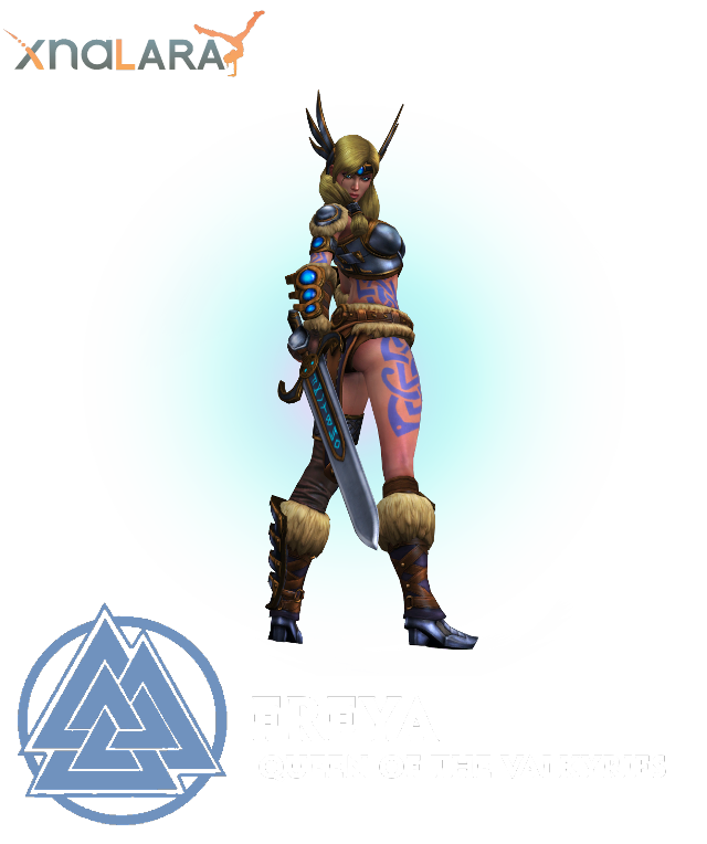 Female character sword shield heroic free wallpaper - medium preview image