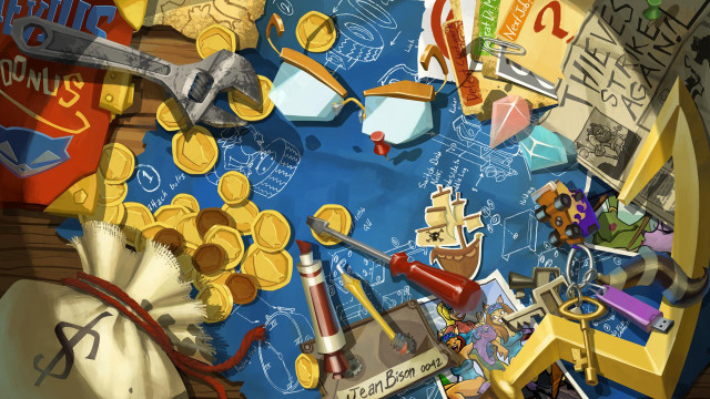 Items blue board clock hammer free wallpaper - medium preview image