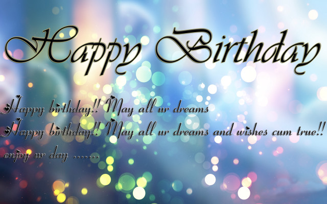Birthday card blurry background happy free wallpaper - medium preview image