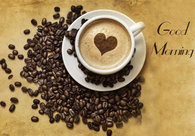 Coffee heart beans good morning #2 free wallpaper - medium preview image