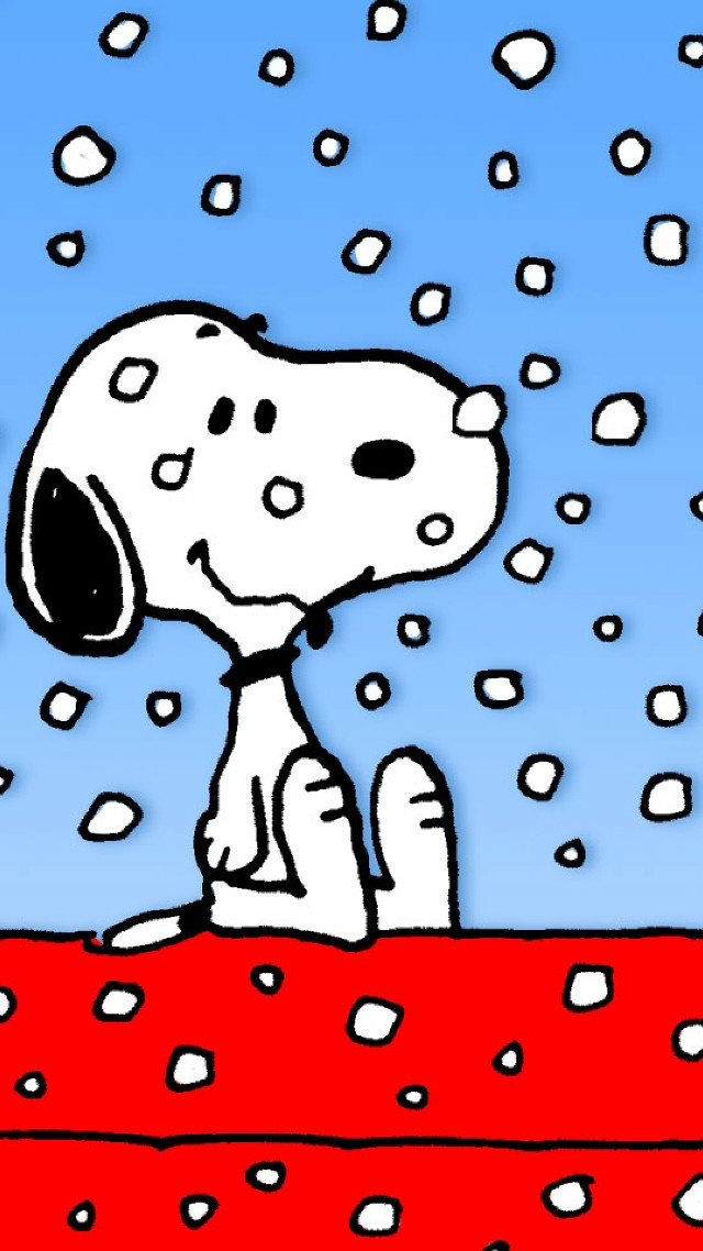 Cartoon dog sitting blanket snow free wallpaper - medium preview image