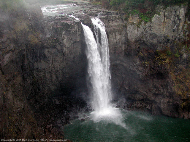 Waterfall large water river below free wallpaper - medium preview image