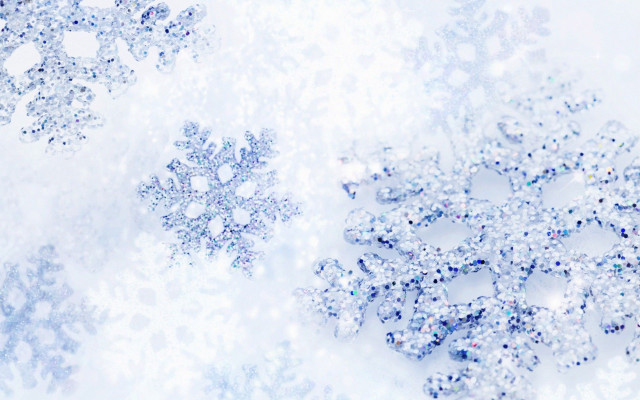 Snowflake white background blue silver #2 free wallpaper - medium preview image
