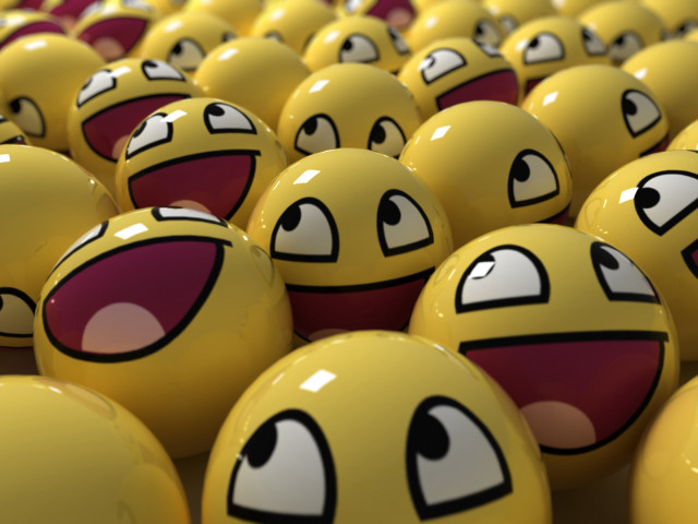 Yellow balls with faces painted #2 free wallpaper - medium preview image