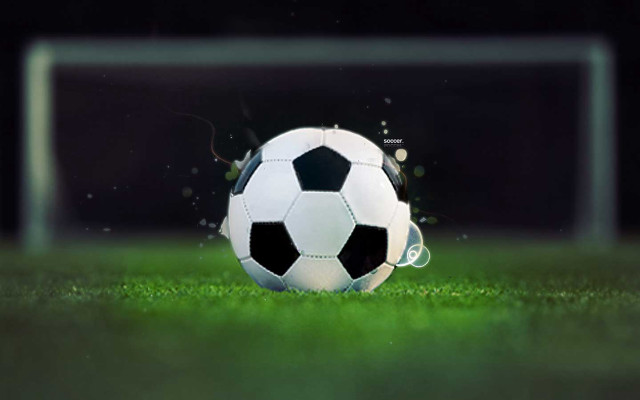 Soccer ball grass goal net free wallpaper - medium preview image
