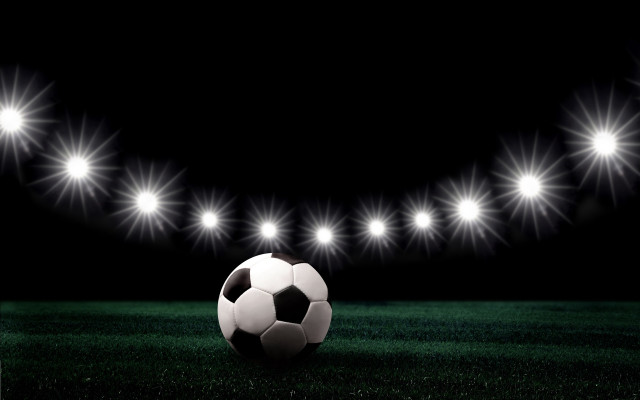 Soccer ball field lights moon free wallpaper - medium preview image
