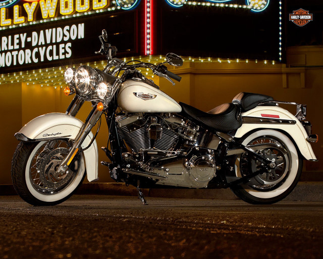 White motorcycle hollywood rides harley free wallpaper - medium preview image