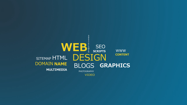 Web word cloud blue background free wallpaper - medium preview image