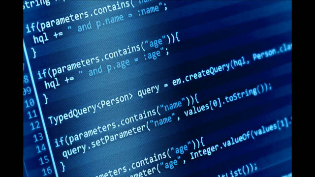 Computer screen code blue background free wallpaper - medium preview image