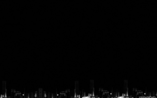 City skyline night plane flying free wallpaper - medium preview image