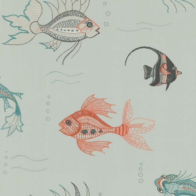 Fish white background blue red free wallpaper - medium preview image