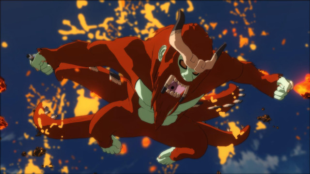 Red suit man flying demon free wallpaper - medium preview image