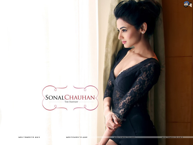 Woman black dress curtain legs free wallpaper - medium preview image