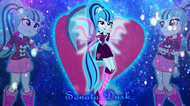Cartoon girl heart shaped object free wallpaper - medium preview image