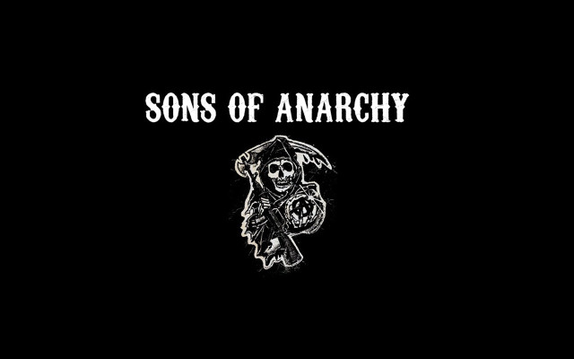Black skeleton skull sons of free wallpaper - medium preview image