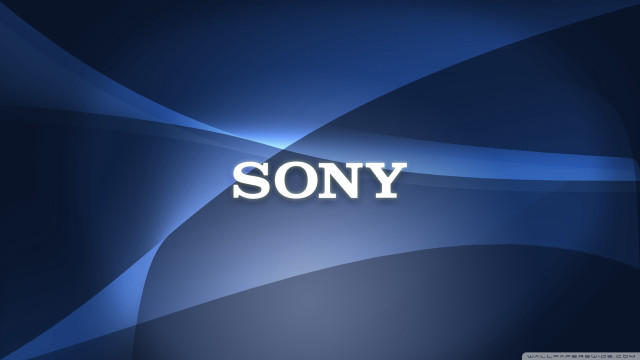 Sony logo blue background wave free wallpaper - medium preview image