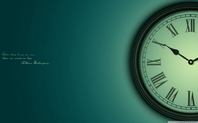 Clock roman numerals green background #7 free wallpaper - medium preview image