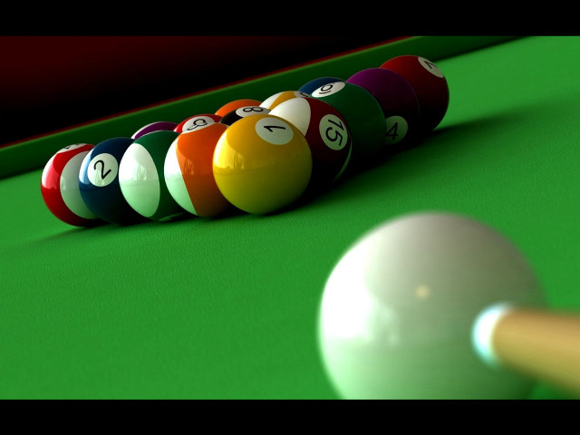 Pool table cue eight ball free wallpaper - medium preview image