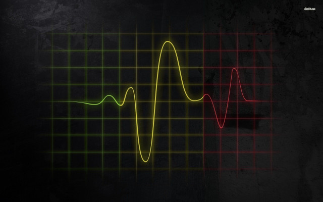 Black red green wave honeycomb free wallpaper - medium preview image