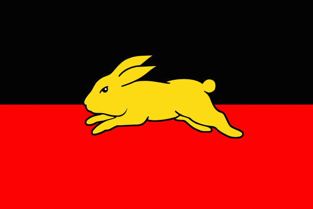 Yellow rabbit red black background free wallpaper - medium preview image